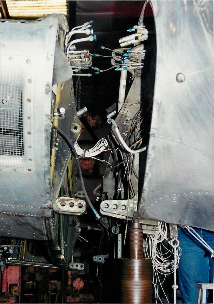 Wing attach fittings, before repair