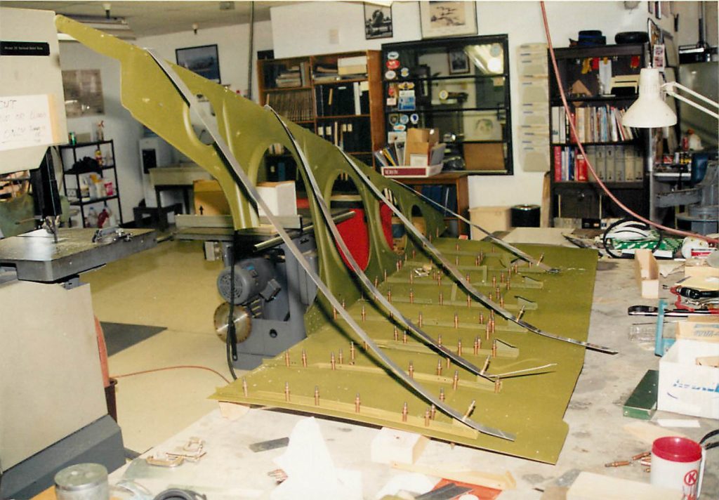 Wing fillet and fairing, in fabrication process