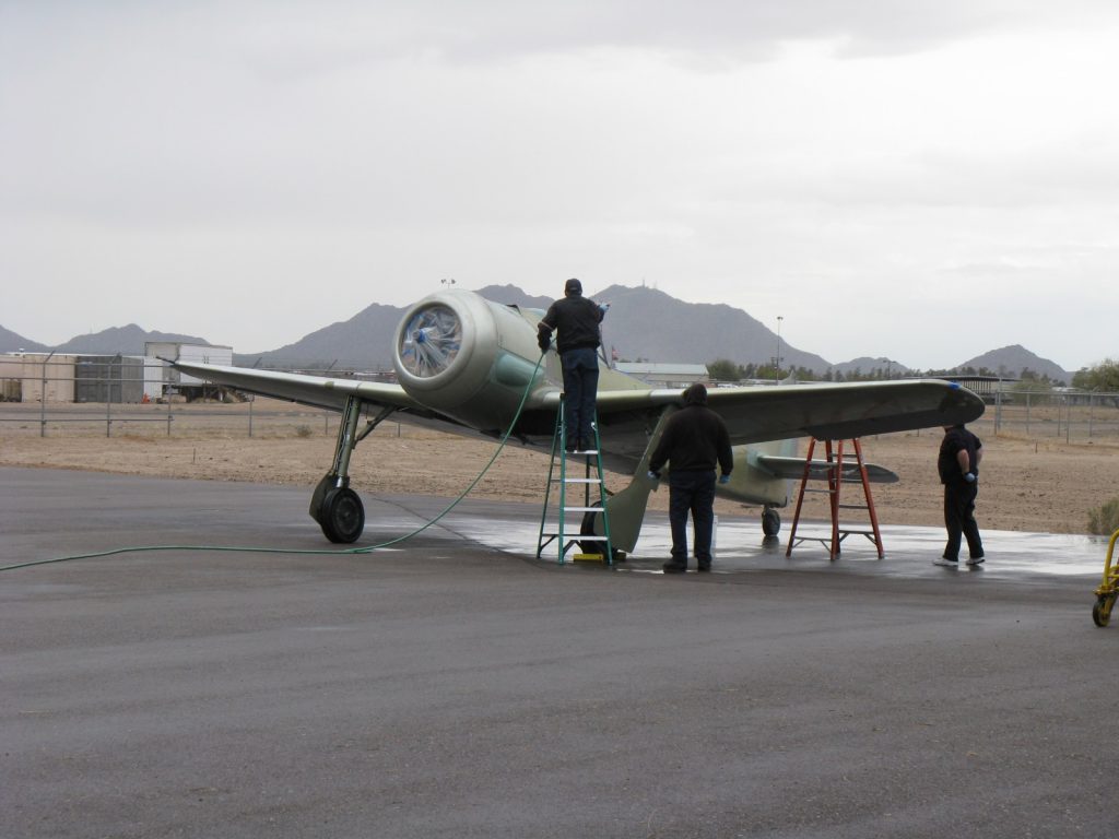 Prepping aircraft for paint