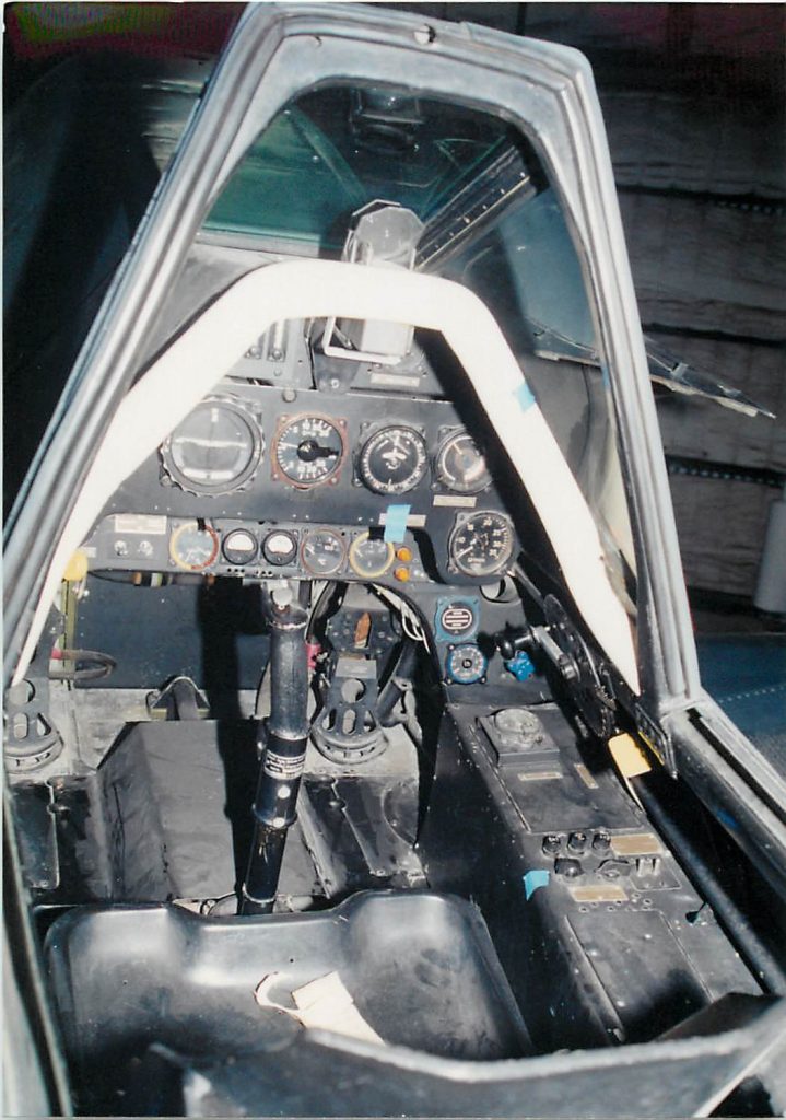 Cockpit, before restoration