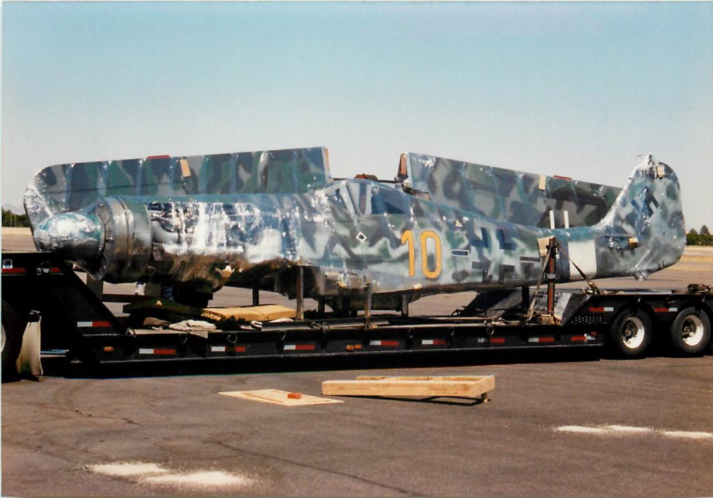 Aircraft loaded and packaged for shipment to the Seattle Museum of Flight