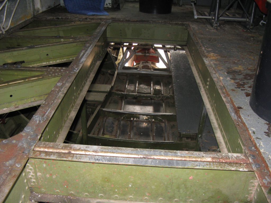 Cockpit flooring removed