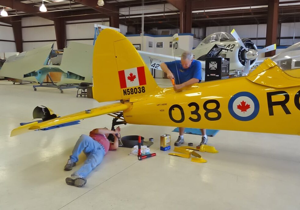 chipmunk-28-inspection-complete-installing-tail-fairings-with-owner